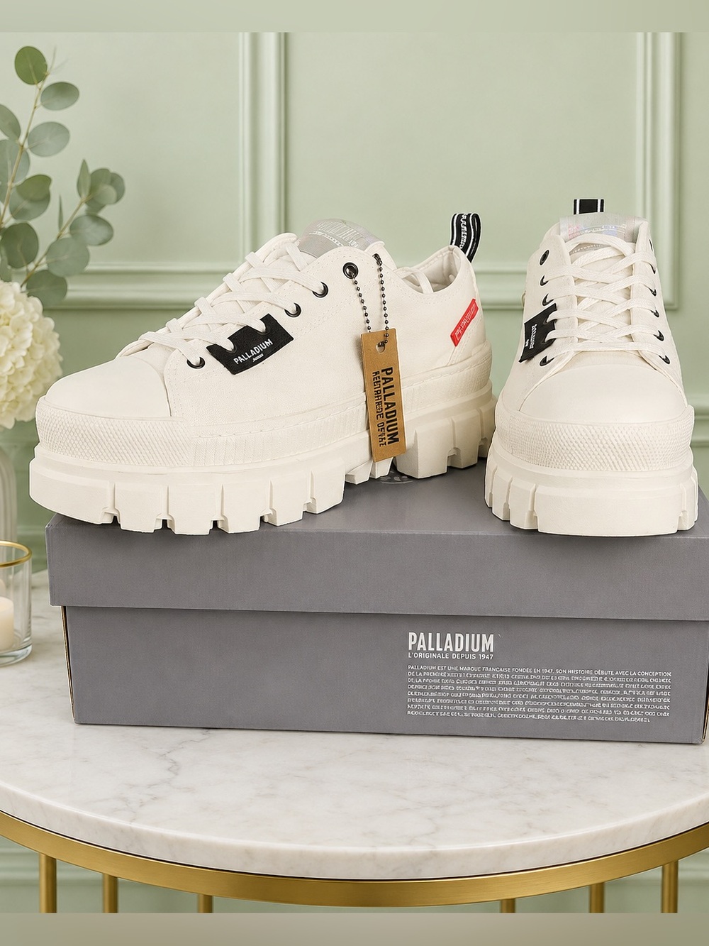 Palladium Revolt Lo TX Platform Sneakers – Women's US 10 (EU 42) – Star White –